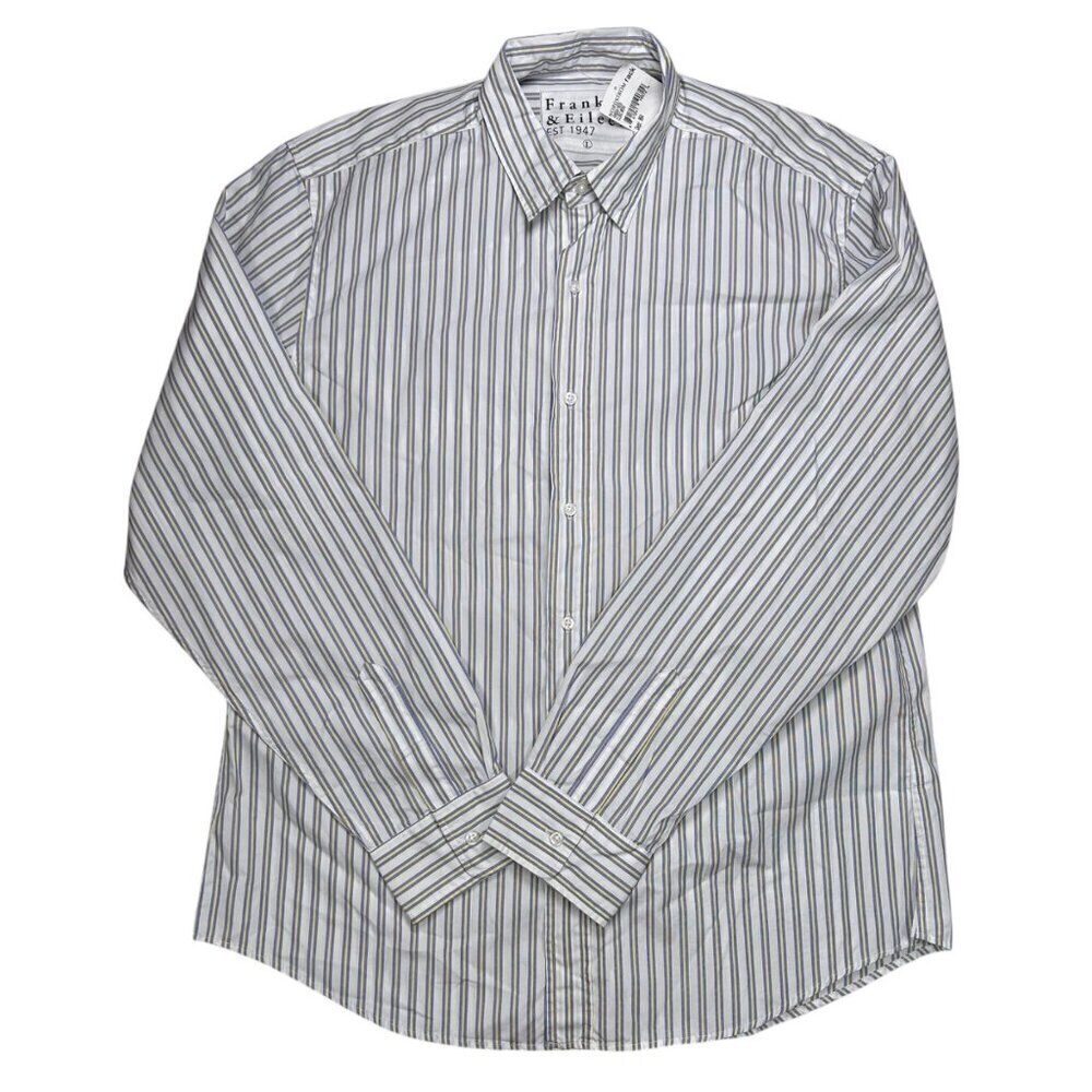 Frank & Eileen Finbar Large Striped Long Sleeve Men Preppy